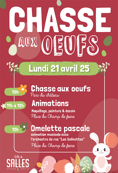 Chasse aux oeufs et omelette