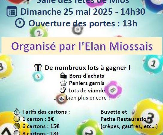 <ahref='https://www.villemios.fr/evenement/super-loto-avec-lelan-miossais-2/' title='Super loto avec l’Elan Miossais'>Super loto avec l’Elan Miossais