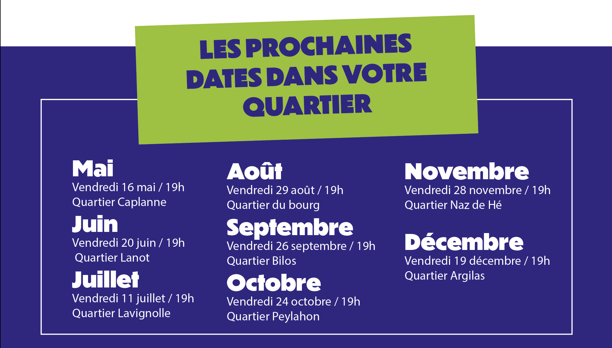 Rendez-vous près de chez vous