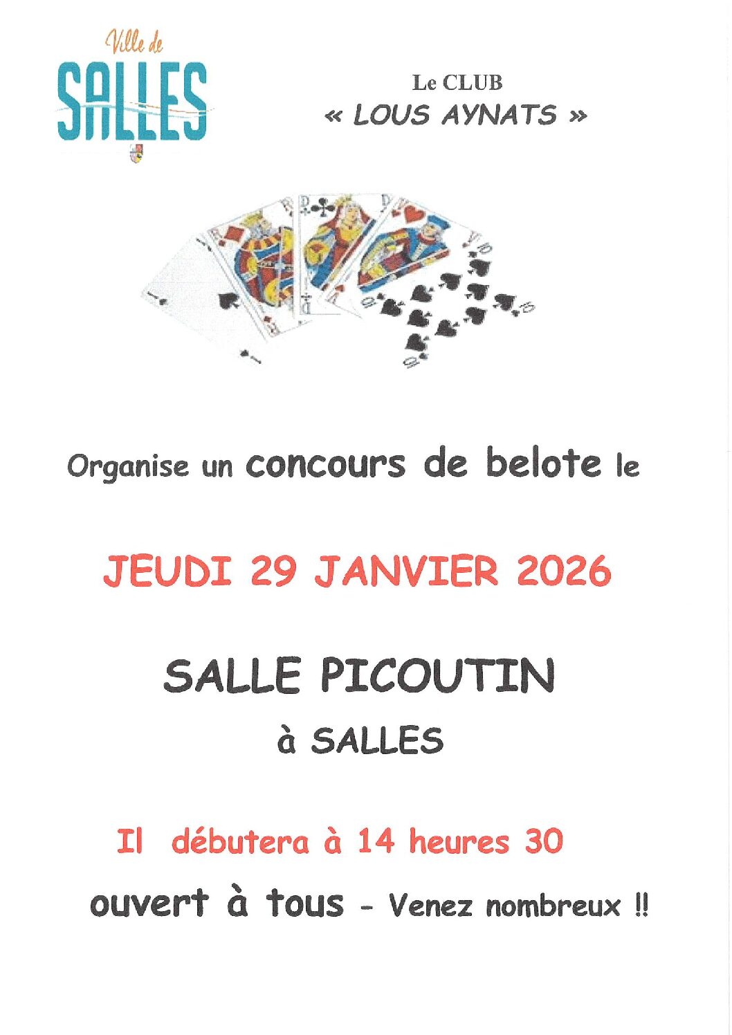 Concours de belote – Lous Aynats