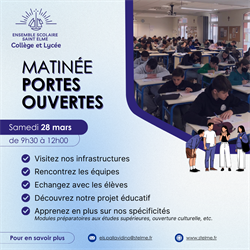 Matinée portes ouvertes - Lycée Saint Elme