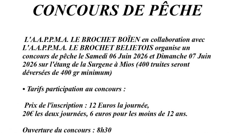 <ahref='https://www.villemios.fr/evenement/concours-de-peche-avec-le-brochet-boien/' title='Concours de pêche avec le Brochet Boïen'>Concours de pêche avec le Brochet Boïen